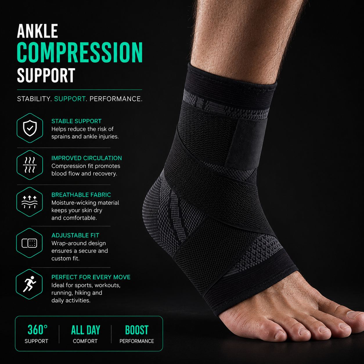 ANKLE COMPRESSION SUPPORT