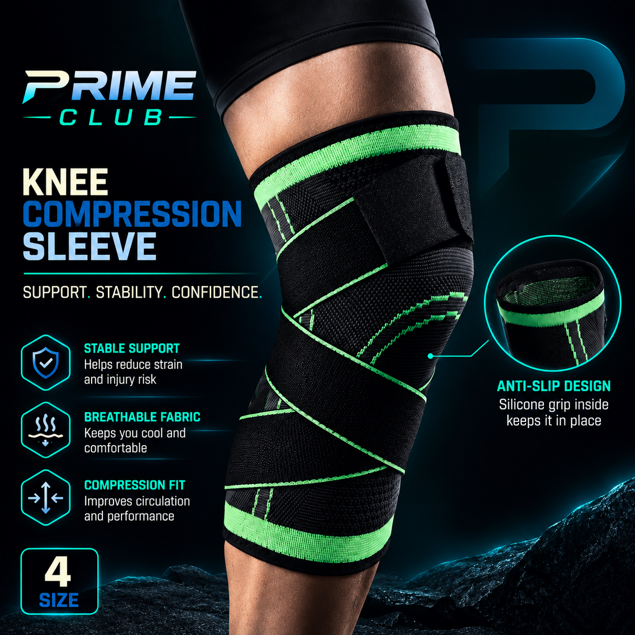 "Knee Compression Sleeve
