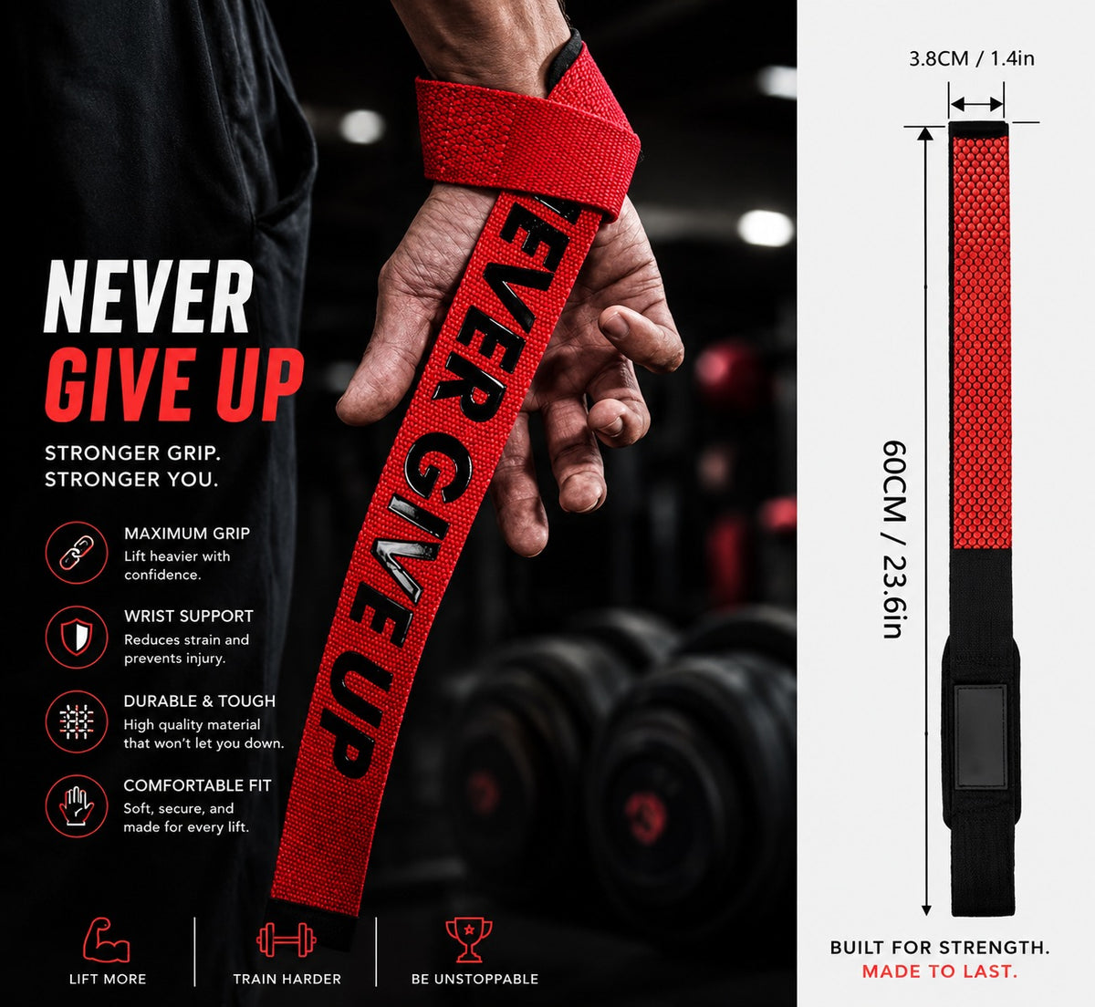 CoreGrip Elite (Hand Palm Fitness Lifting Wrist Straps)